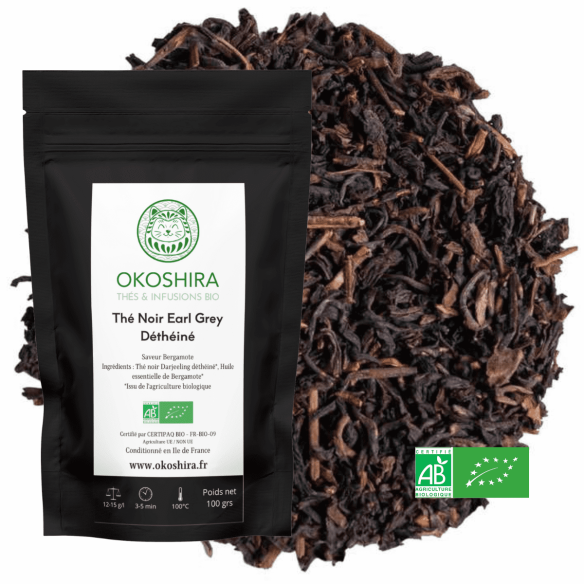 Thé Noir Earl Grey Déthéiné